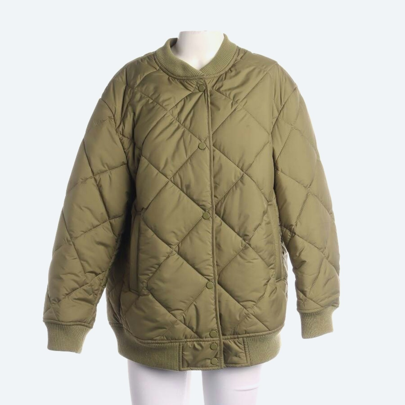 Image 1 of Quilted Jacket S Olive Green in color Green | Vite EnVogue