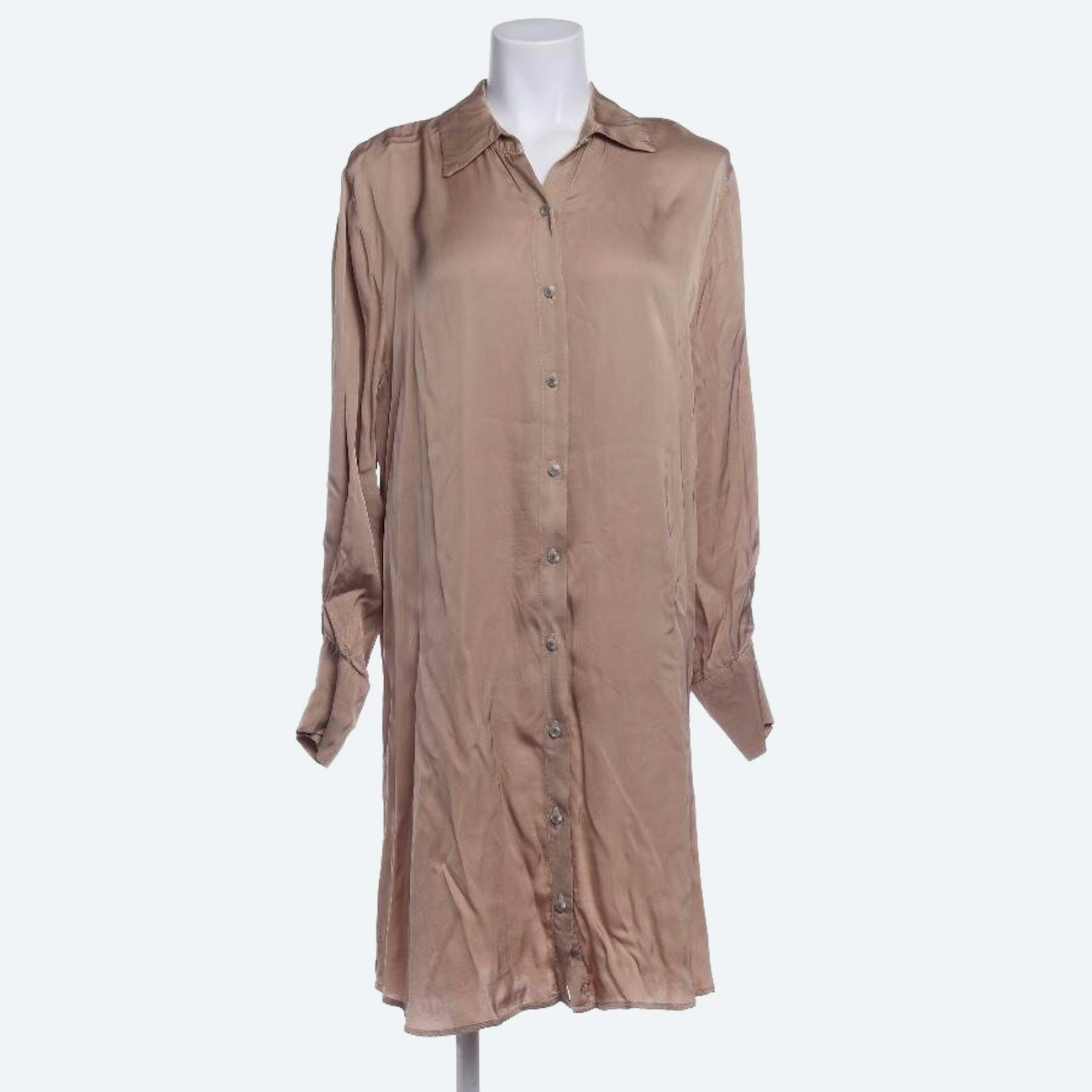 Image 1 of Shirt Dress M Light Brown in color Brown | Vite EnVogue