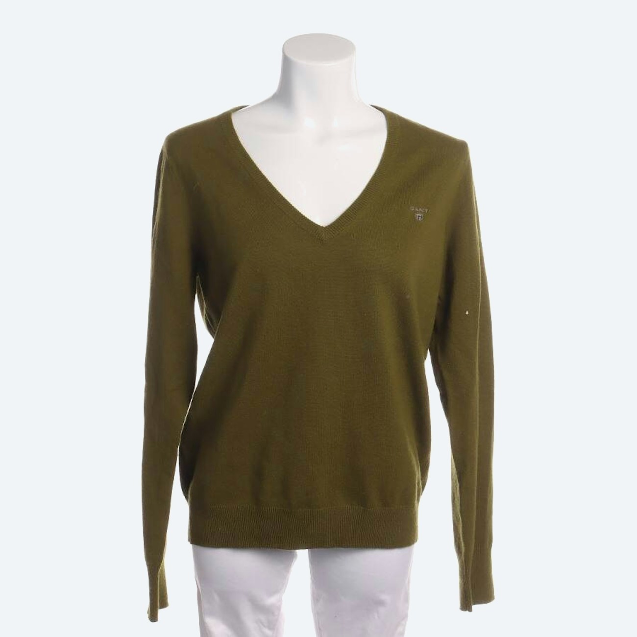 Image 1 of Wool Jumper XL Olive Green in color Green | Vite EnVogue