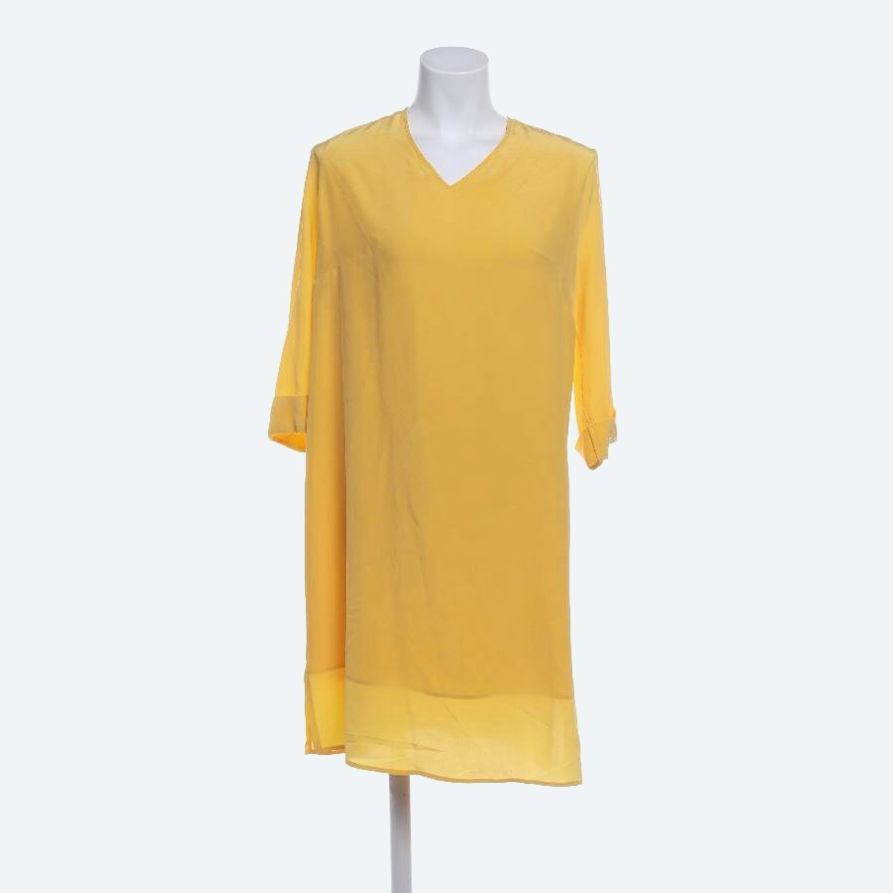 Image 1 of Silk Dress 44 Yellow in color Yellow | Vite EnVogue