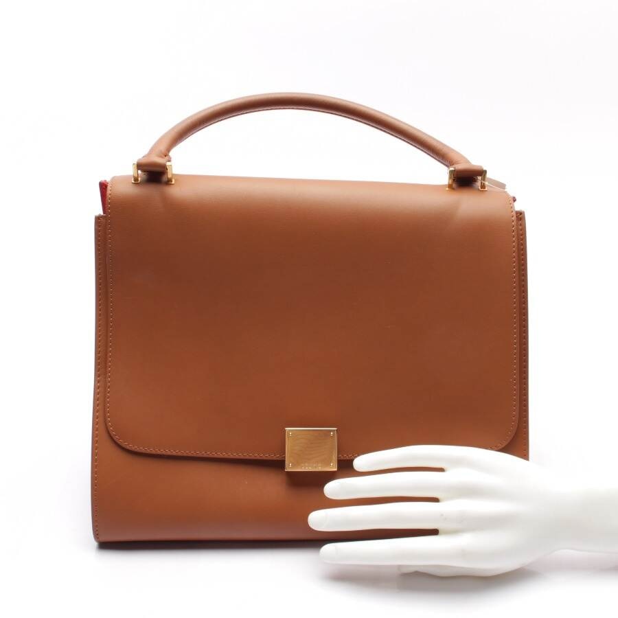 Image 4 of Trapeze Large Handbag Light Brown in color Brown | Vite EnVogue