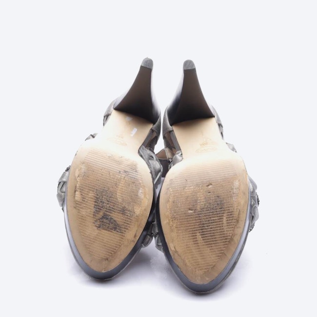 Image 4 of Heeled Sandals EUR 38.5 Silver in color Metallic | Vite EnVogue