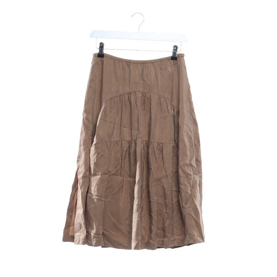 Image 1 of Silk Skirt S Brown in color Brown | Vite EnVogue