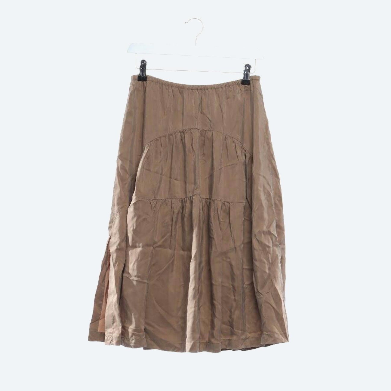 Image 1 of Silk Skirt S Brown in color Brown | Vite EnVogue