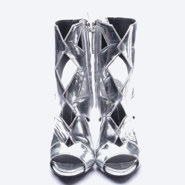 Image 2 of Heeled Sandals EUR 36.5 Silver in color Metallic | Vite EnVogue