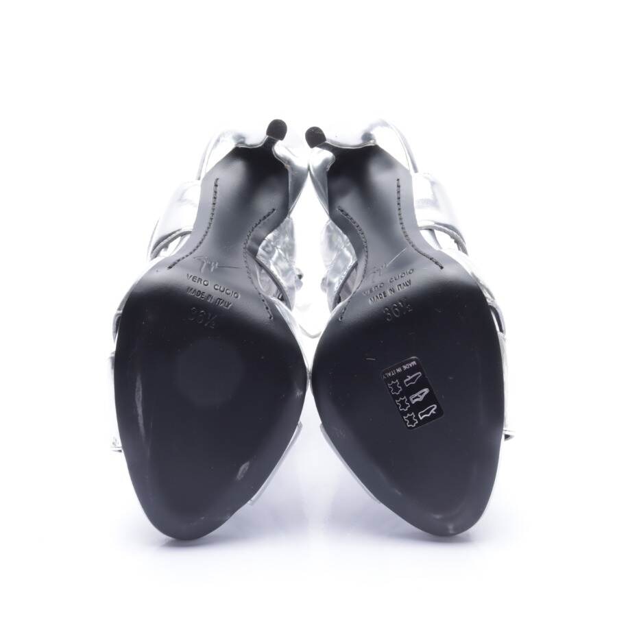 Image 4 of Heeled Sandals EUR 36.5 Silver in color Metallic | Vite EnVogue