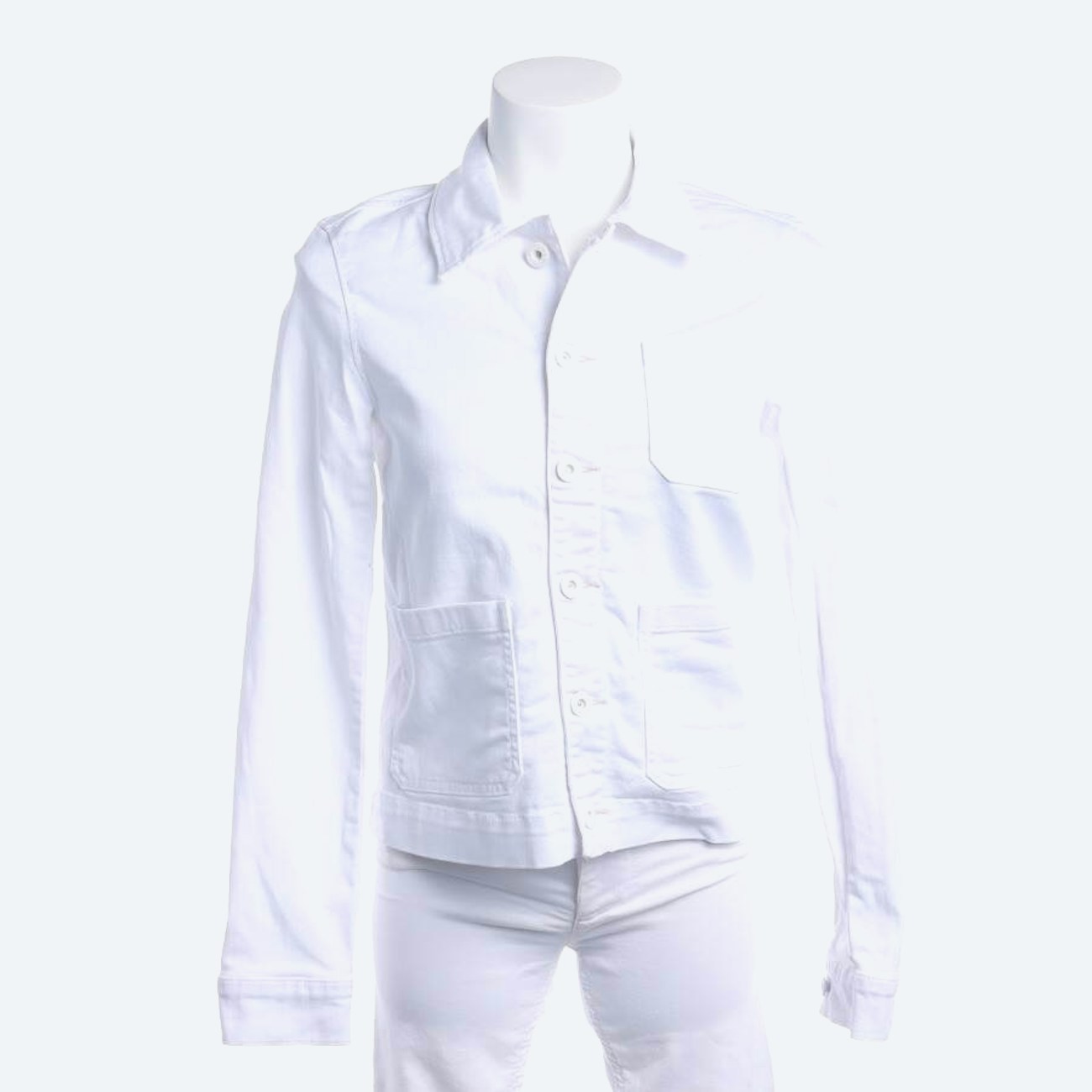 Image 1 of Jeans Jacket XS White in color White | Vite EnVogue
