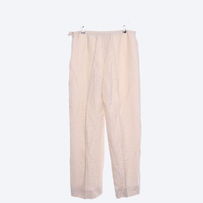 Image 2 of Trousers 44 Beige in color White | Vite EnVogue