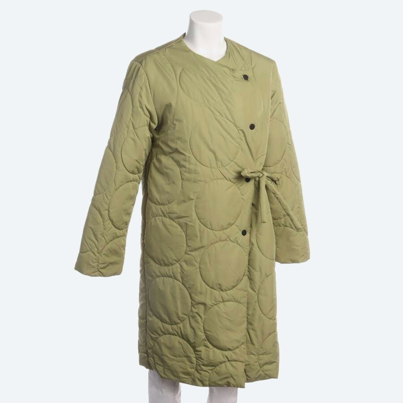 Image 1 of Quilted Coat 38 Green in color Green | Vite EnVogue