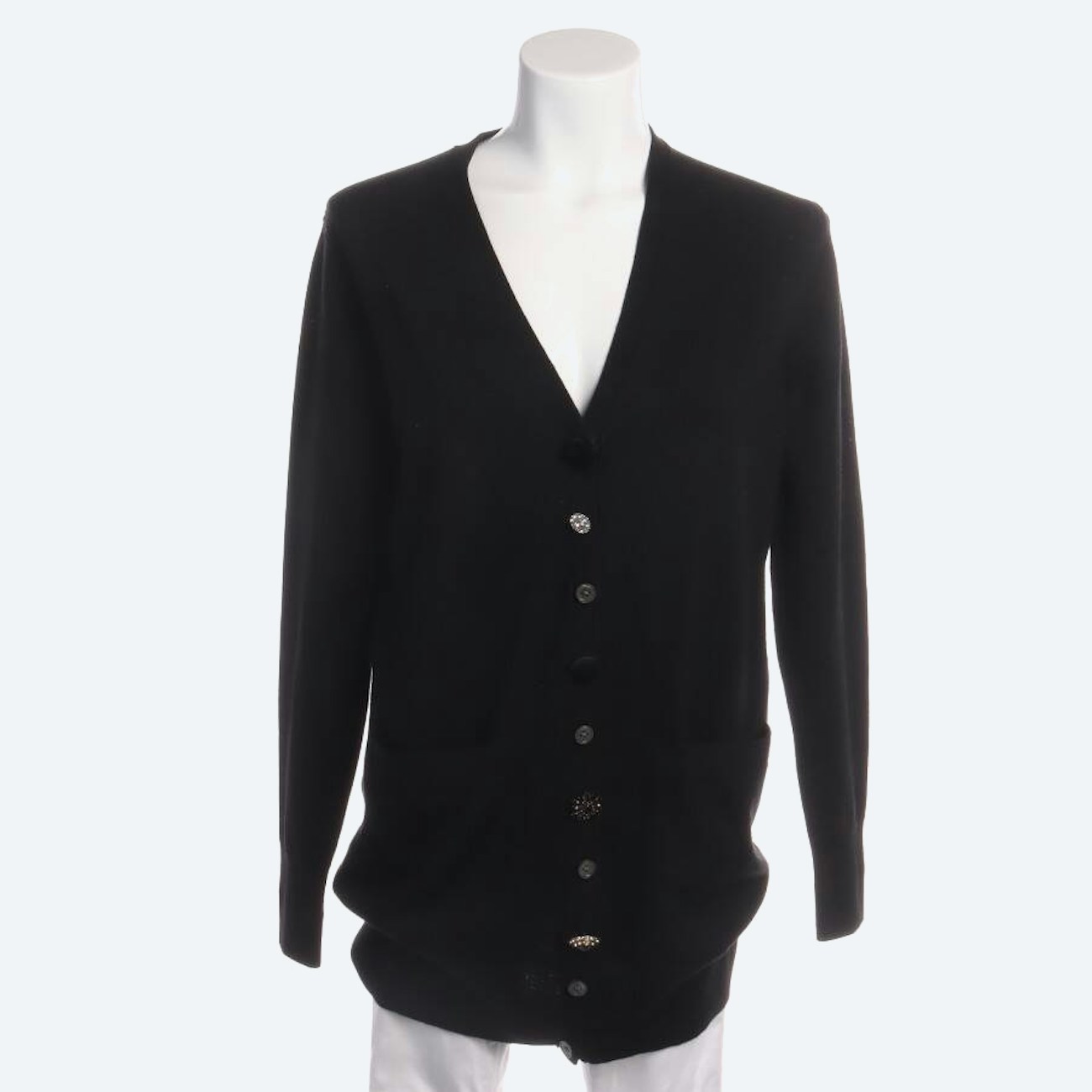 Image 1 of Wool Cardigan XS Black in color Black | Vite EnVogue