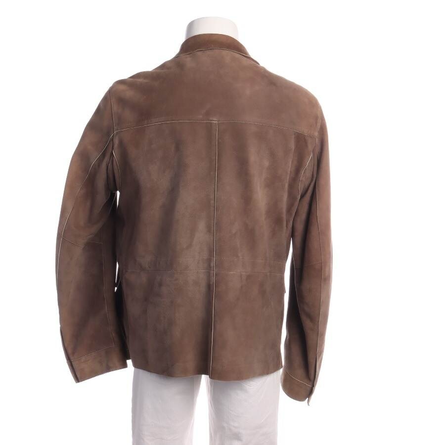 Image 2 of Leather Jacket 50 Dark Brown in color Brown | Vite EnVogue