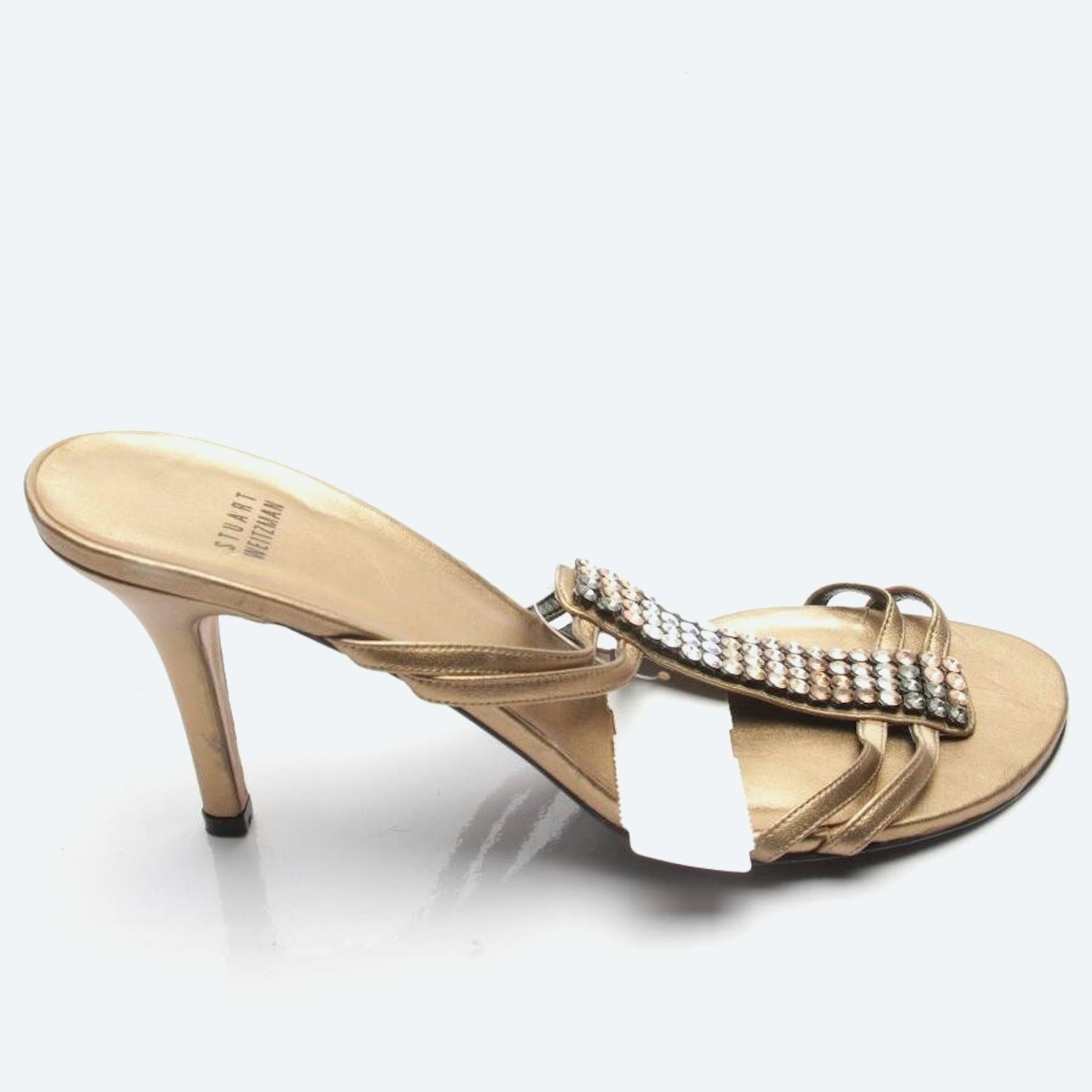 Image 1 of Heeled Sandals EUR 41 Gold in color Metallic | Vite EnVogue