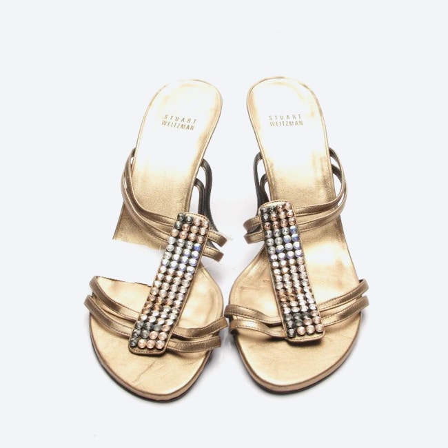 Image 2 of Heeled Sandals EUR 41 Gold in color Metallic | Vite EnVogue