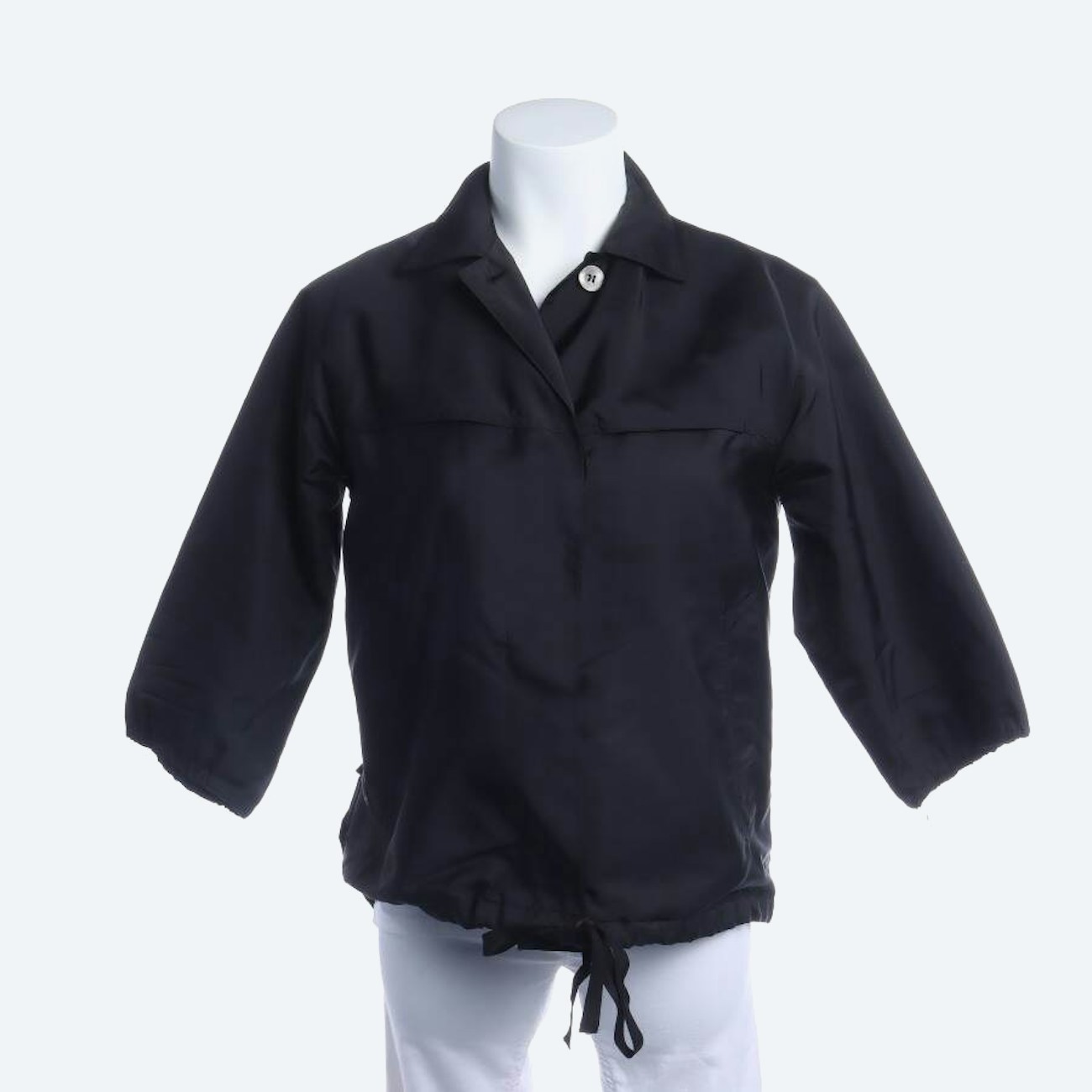 Image 1 of Silk Jacket 32 Black in color Black | Vite EnVogue