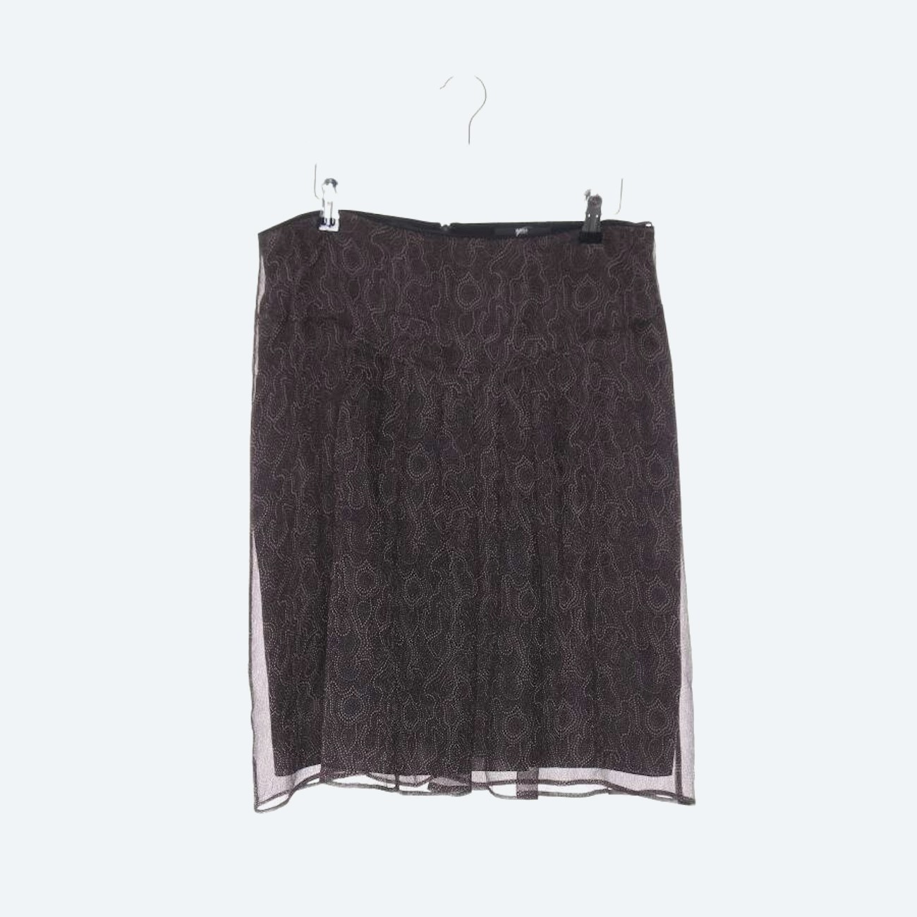 Image 1 of Silk Skirt 38 Dark Brown in color Brown | Vite EnVogue