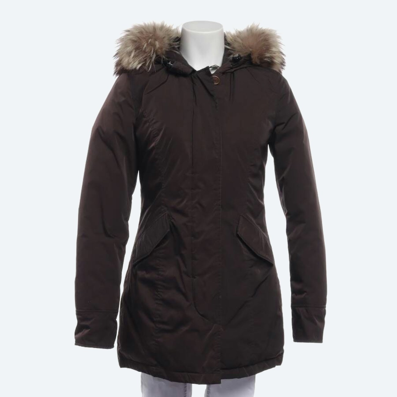 Image 1 of Arctic Parka Winter Coat S Dark Brown in color Brown | Vite EnVogue