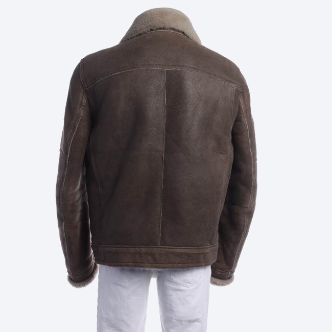 Image 2 of Leather Jacket 50 Dark Brown in color Brown | Vite EnVogue