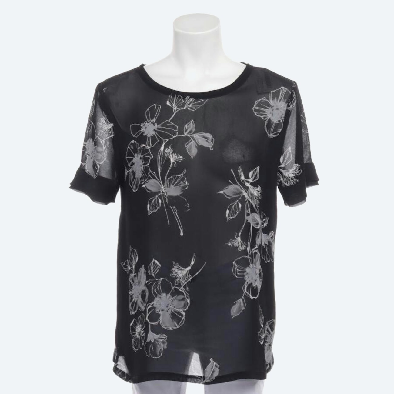 Image 1 of Silk Shirt 42 Black in color Black | Vite EnVogue