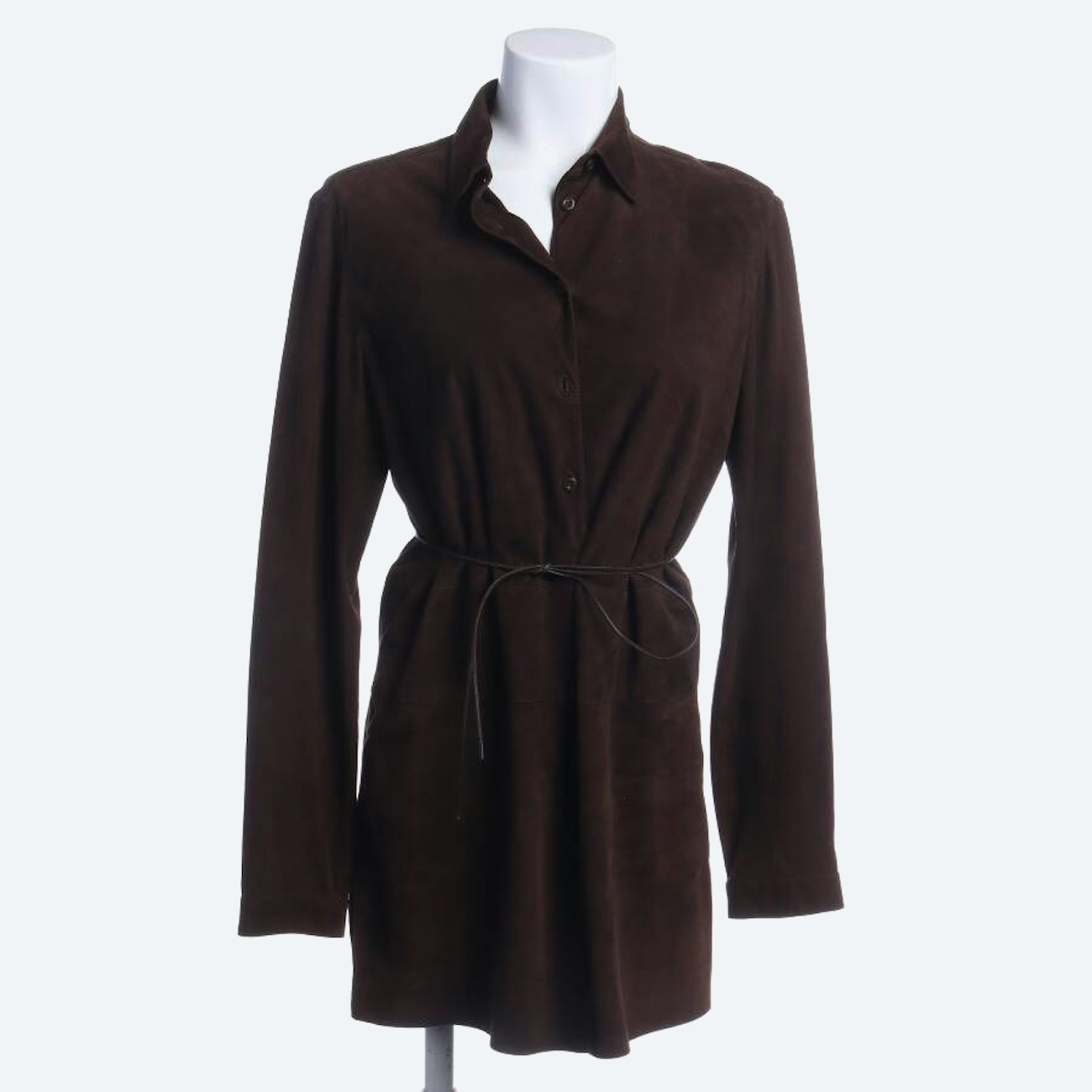 Image 1 of Leather Dress 40 Dark Brown in color Brown | Vite EnVogue