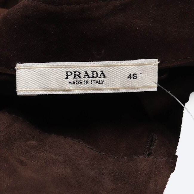 Image 4 of Leather Dress 40 Dark Brown in color Brown | Vite EnVogue