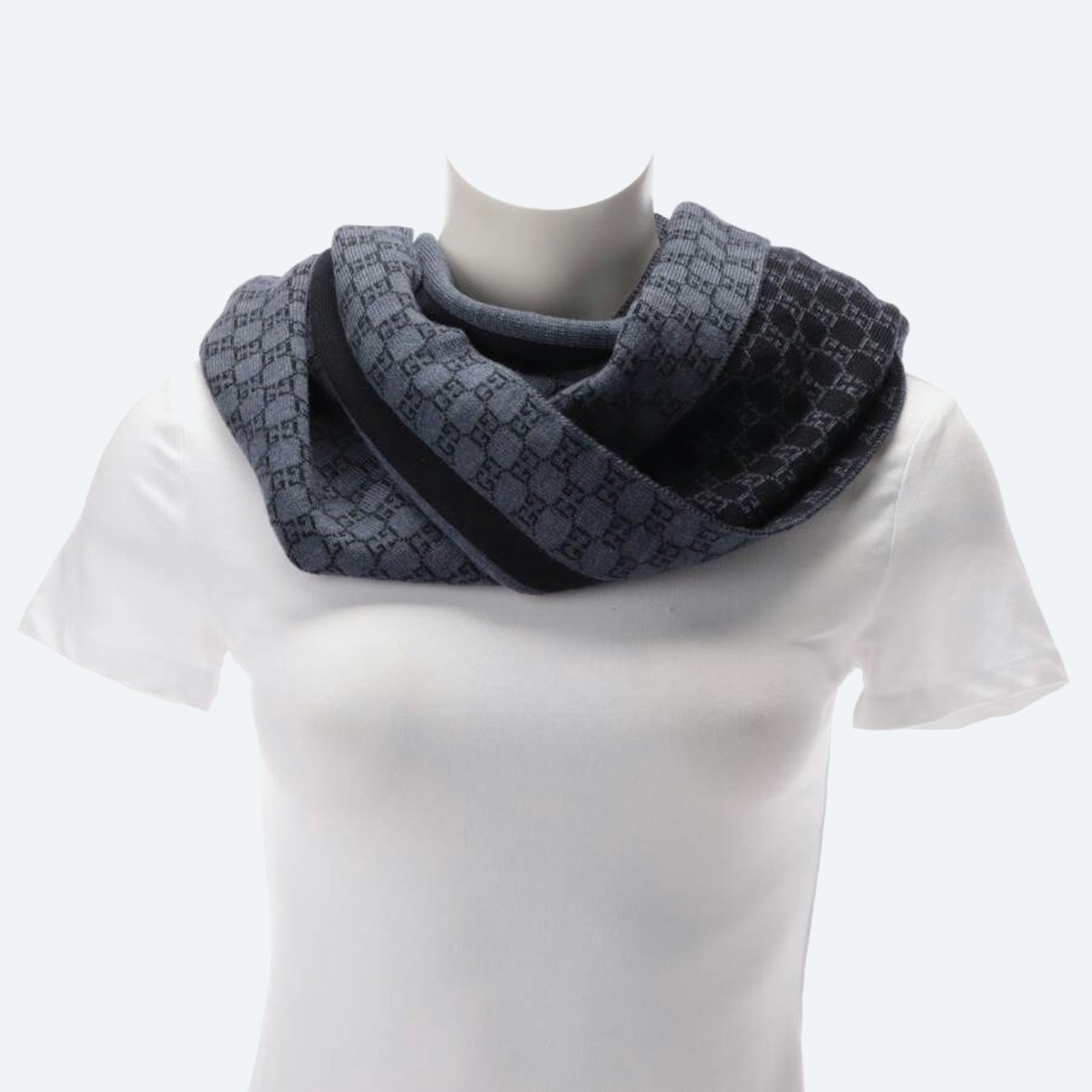 Image 1 of Wool Shawl Navy in color Blue | Vite EnVogue