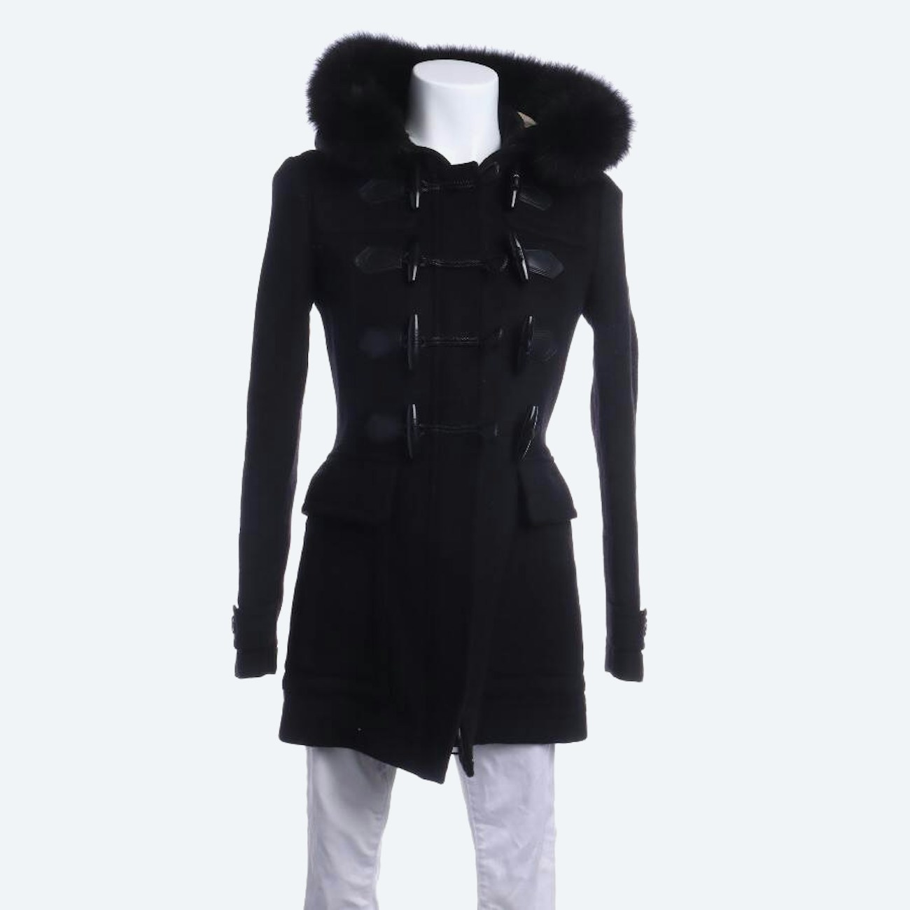 Image 1 of Wool Coat 32 Black in color Black | Vite EnVogue