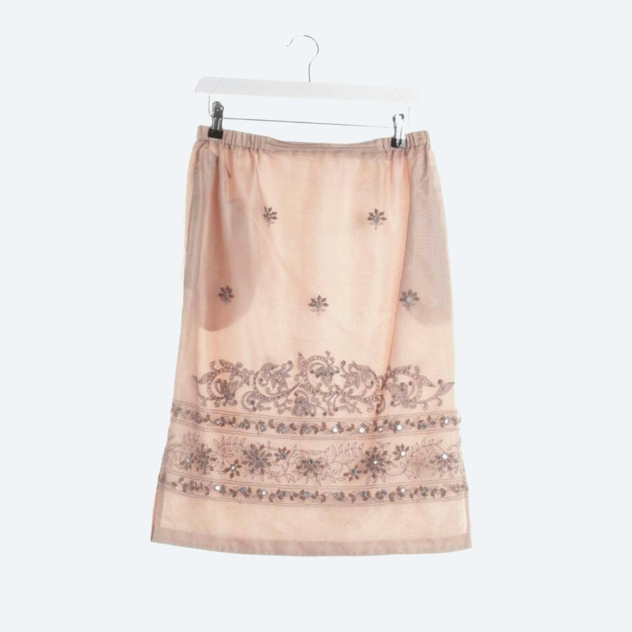 Image 1 of Silk Skirt M Light Brown in color Brown | Vite EnVogue