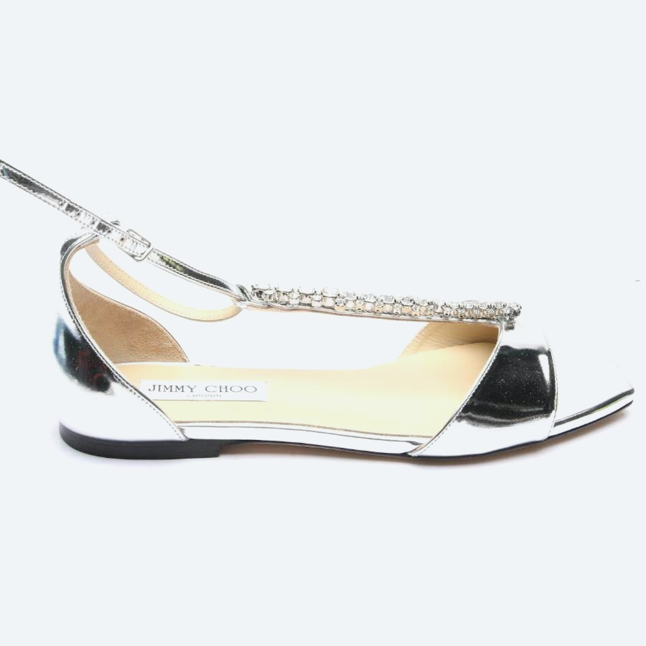 Image 1 of Strappy Sandals EUR 39 Silver in color Metallic | Vite EnVogue