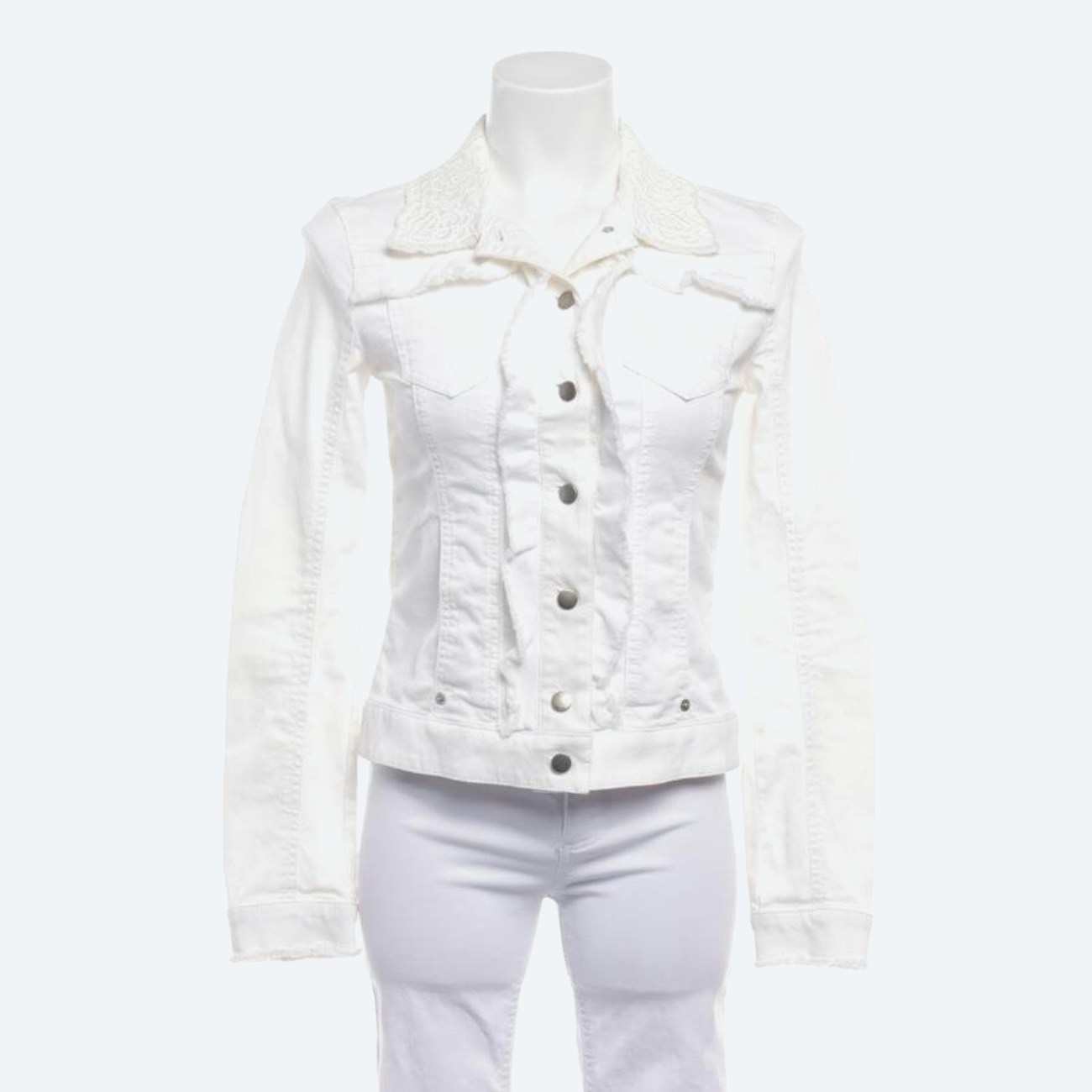 Image 1 of Jeans Jacket 34 White in color White | Vite EnVogue