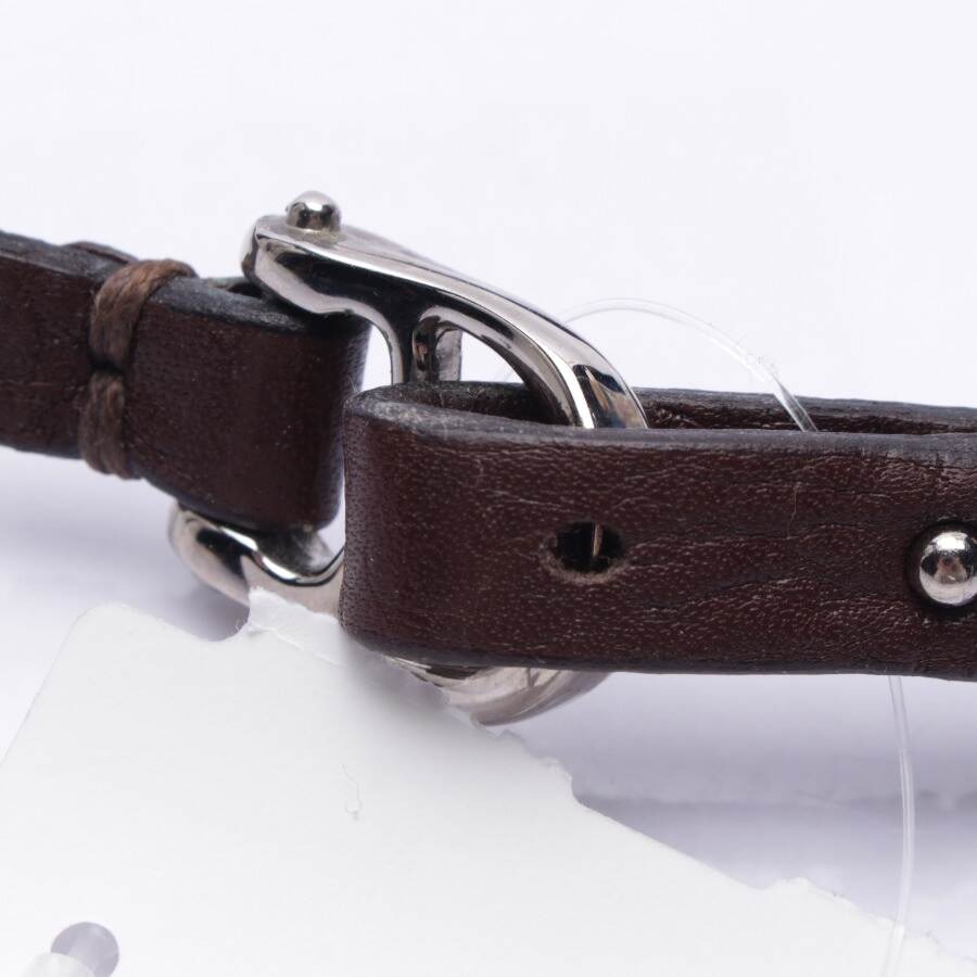 Image 2 of Leather Bracelet Brown in color Brown | Vite EnVogue