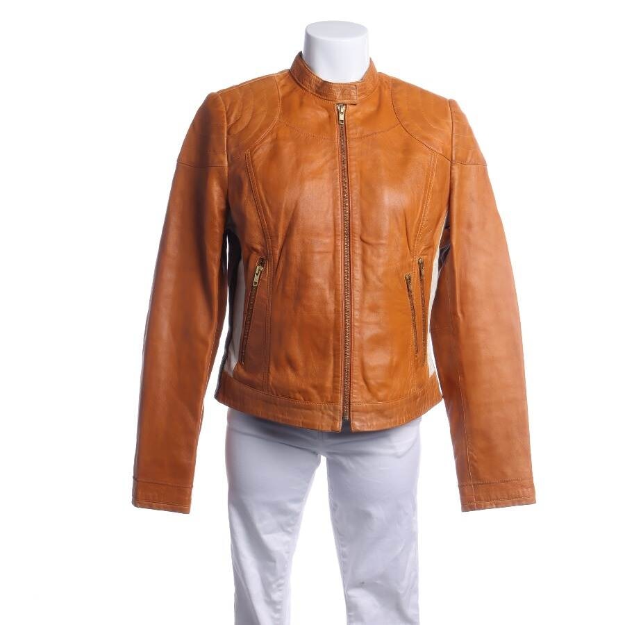 Image 1 of LeatherJacket 40 Brown in color Brown | Vite EnVogue