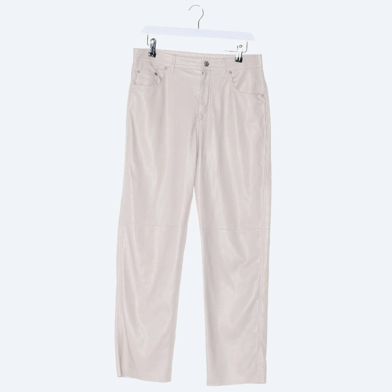Image 1 of Trousers L Beige in color White | Vite EnVogue