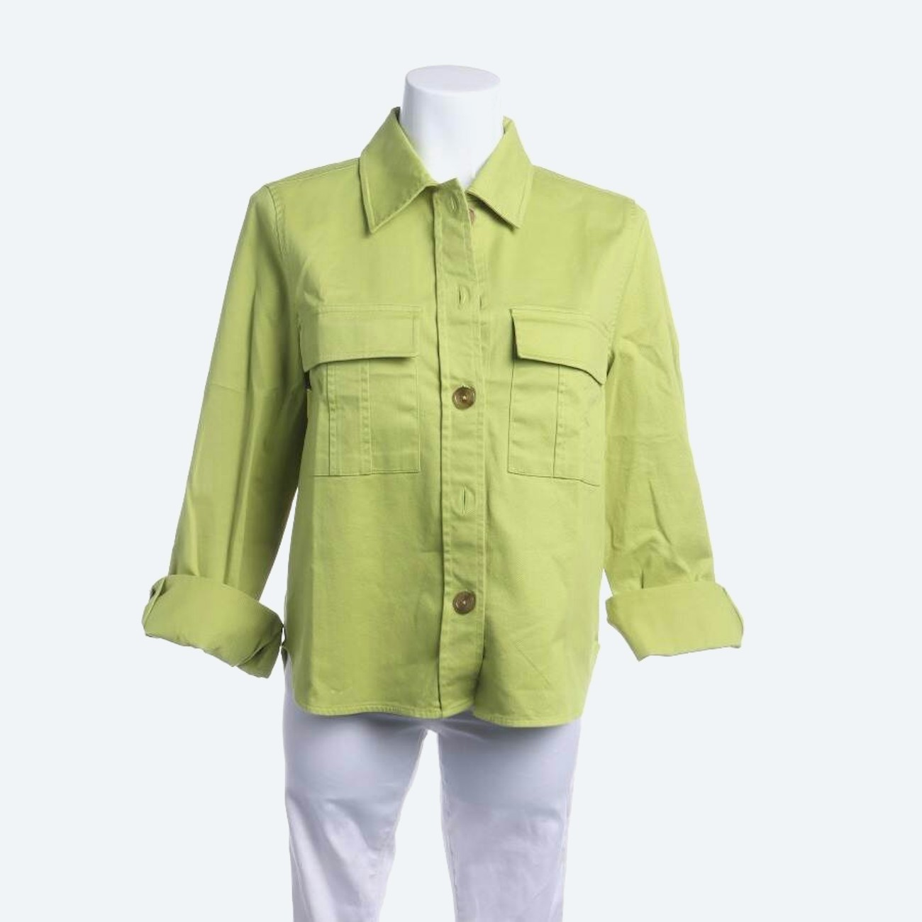 Image 1 of Summer Jacket 36 Olive Green in color Green | Vite EnVogue
