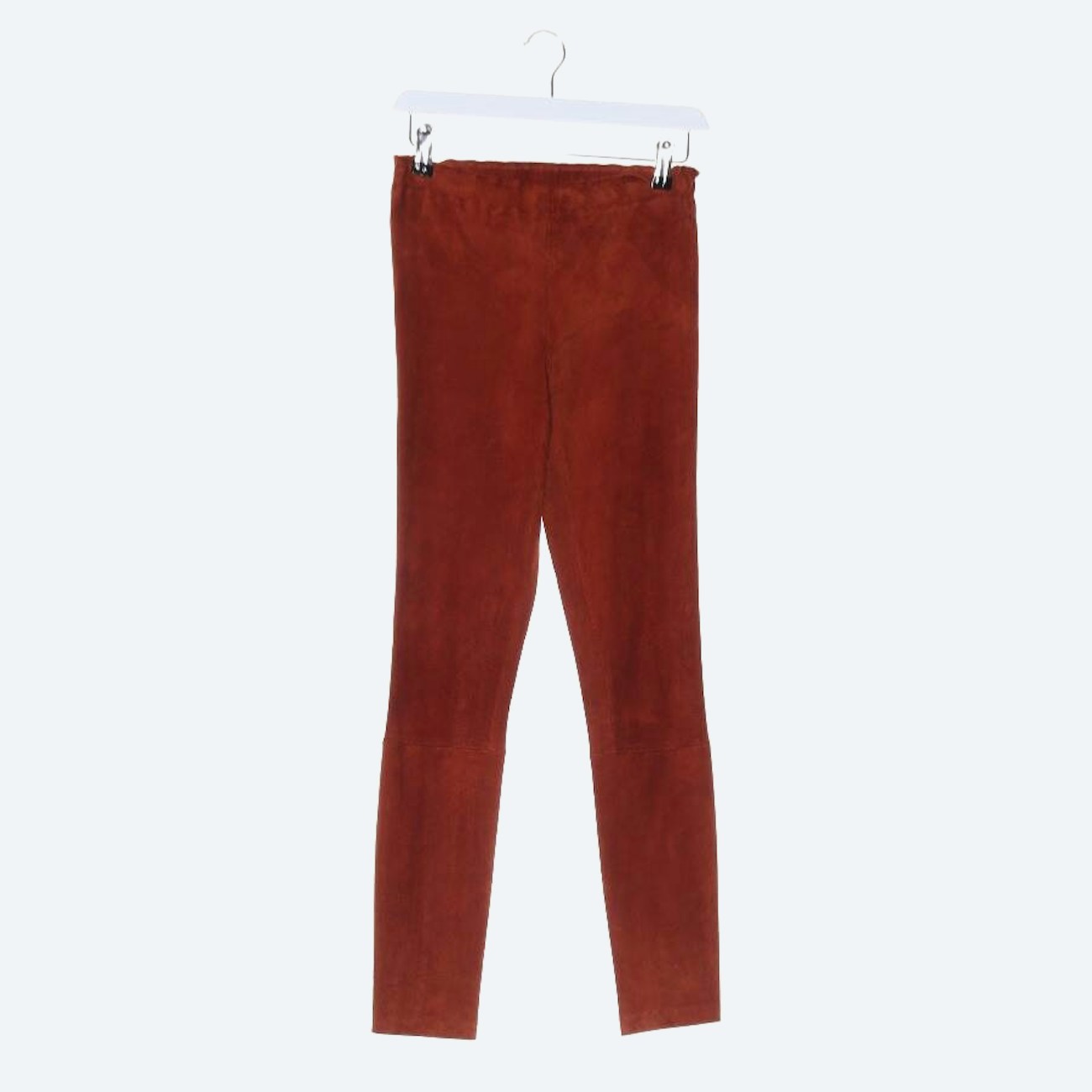 Image 1 of Leather Pants XS Dark Orange in color Orange | Vite EnVogue