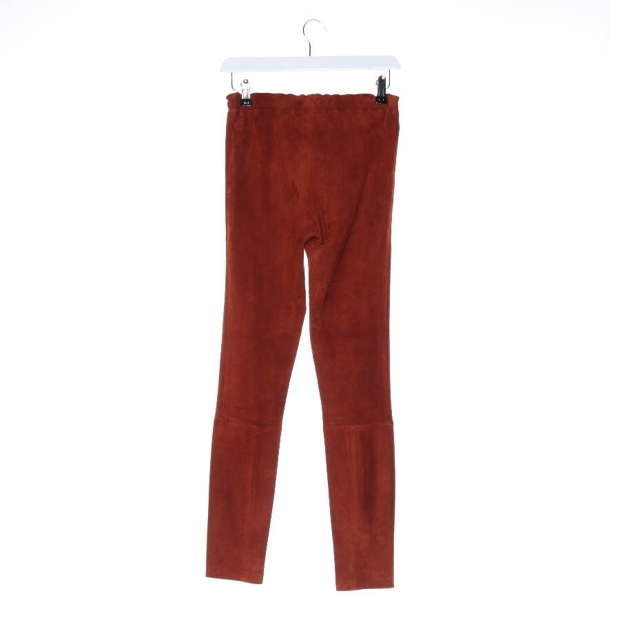 Image 2 of Leather Pants XS Dark Orange in color Orange | Vite EnVogue
