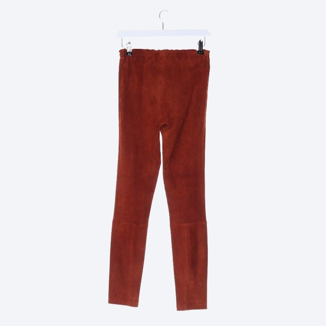 Image 2 of Leather Pants XS Dark Orange in color Orange | Vite EnVogue
