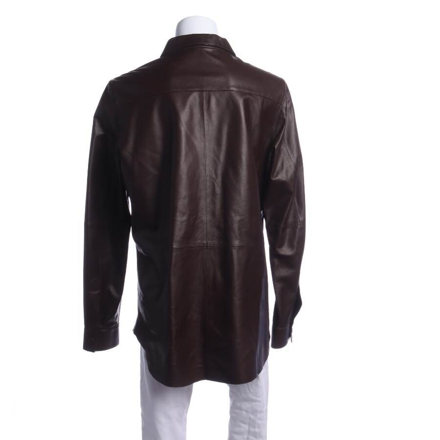 Image 2 of Leather Shirt XL Brown in color Brown | Vite EnVogue