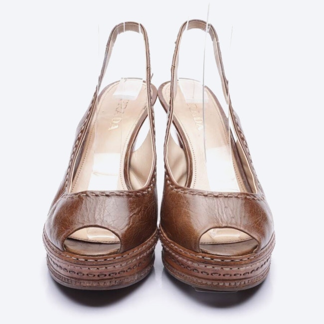 Image 2 of Heeled Sandals EUR38 Brown in color Brown | Vite EnVogue