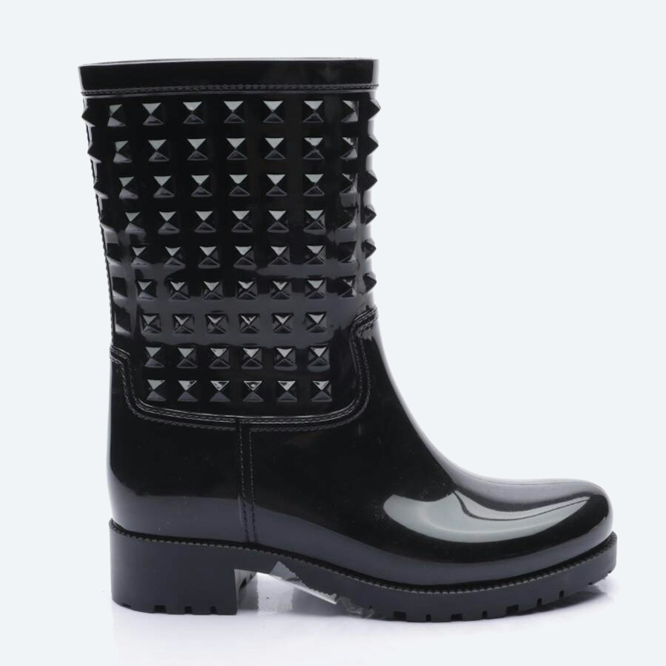 Image 1 of Rockstud Rain Boots EUR 37 Black in color Black | Vite EnVogue