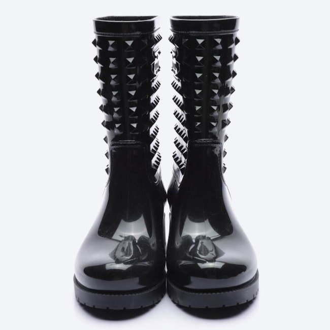 Image 2 of Rockstud Rain Boots EUR 37 Black in color Black | Vite EnVogue