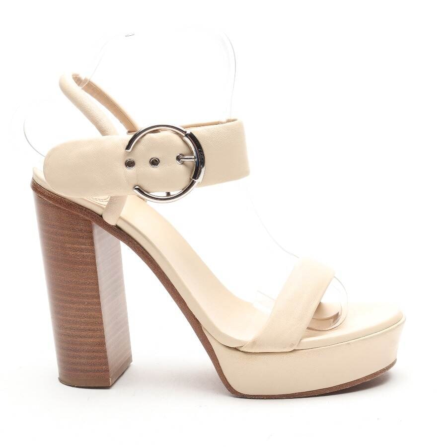 Image 1 of Heeled Sandals EUR 39.5 Beige in color White | Vite EnVogue