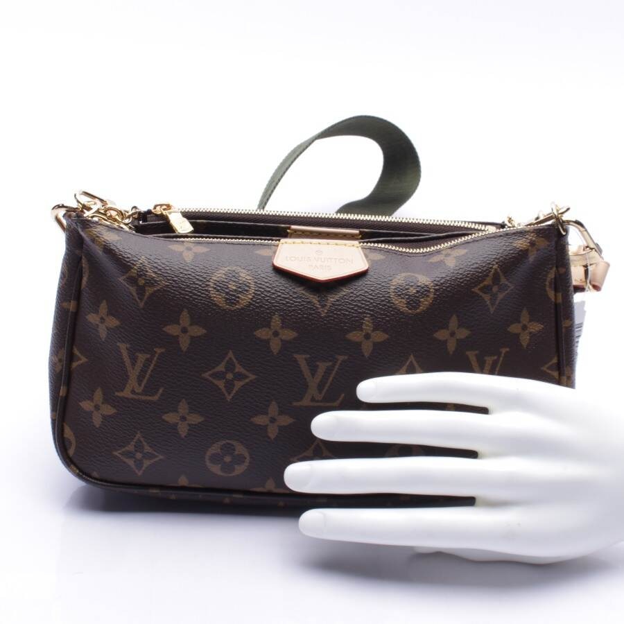 Image 4 of Multi Pochette Handbag Dark Brown in color Brown | Vite EnVogue