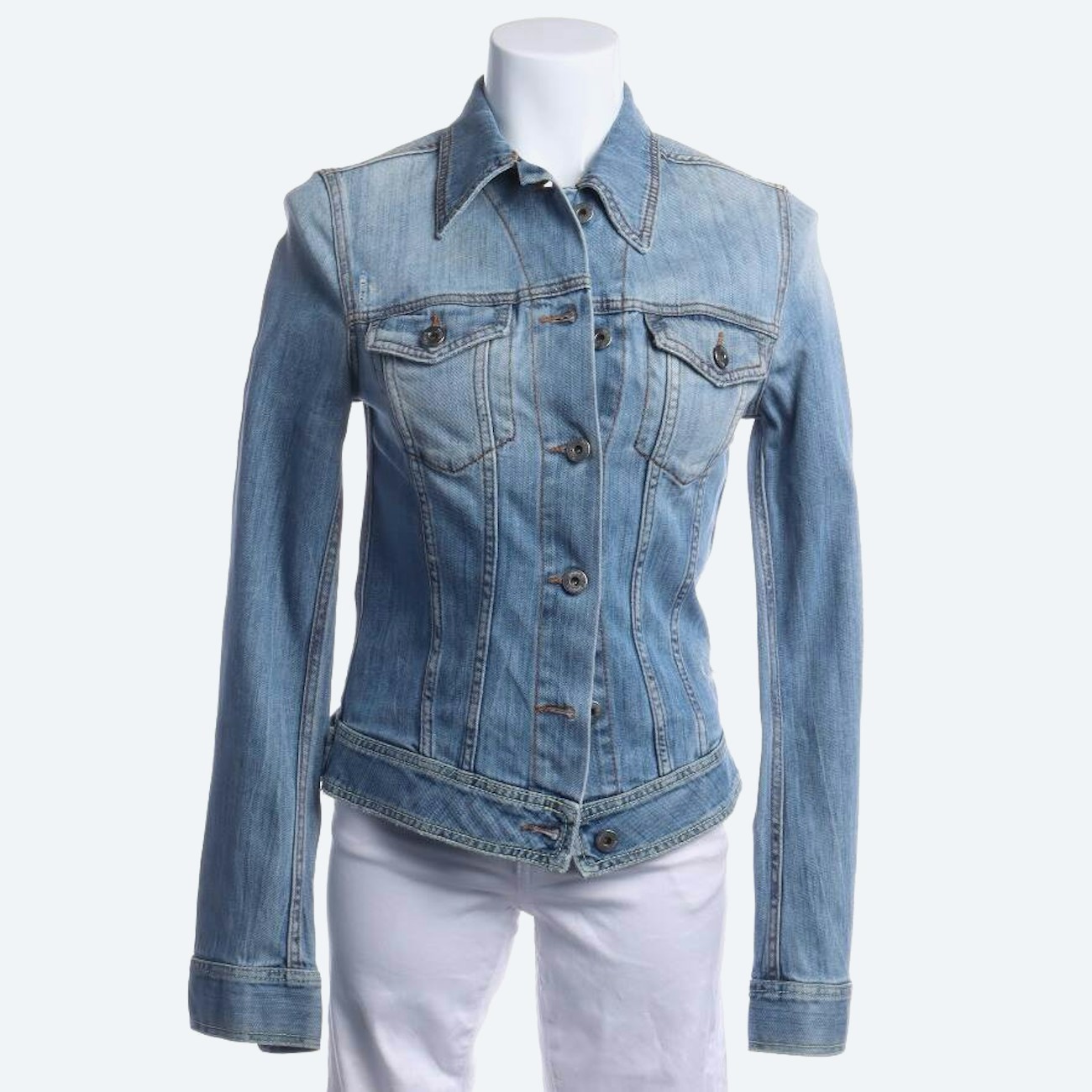 Image 1 of Jeans Jacket M Blue in color Blue | Vite EnVogue