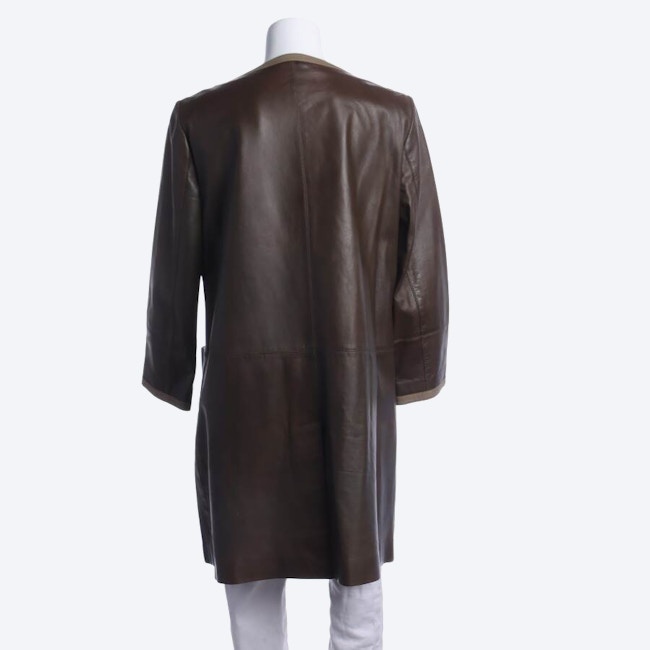 Image 2 of Leather Coat 44 Brown in color Brown | Vite EnVogue