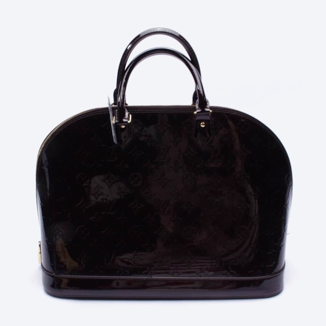 Image 2 of Alma Vernis GM Handbag Dark Brown in color Brown | Vite EnVogue