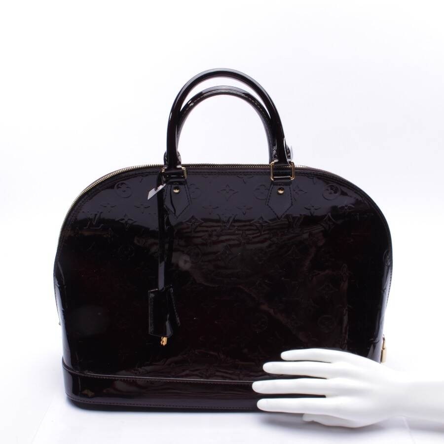 Image 3 of Alma Vernis GM Handbag Dark Brown in color Brown | Vite EnVogue