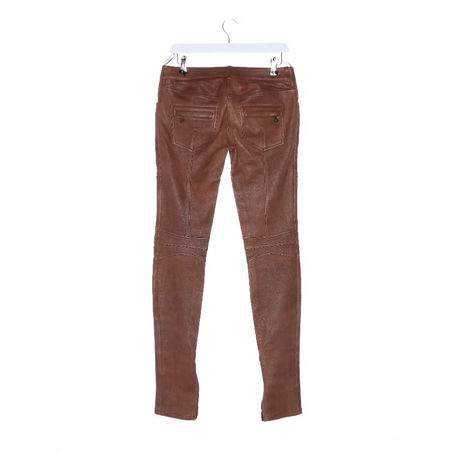 Image 2 of Leather Pants 36 Brown in color Brown | Vite EnVogue