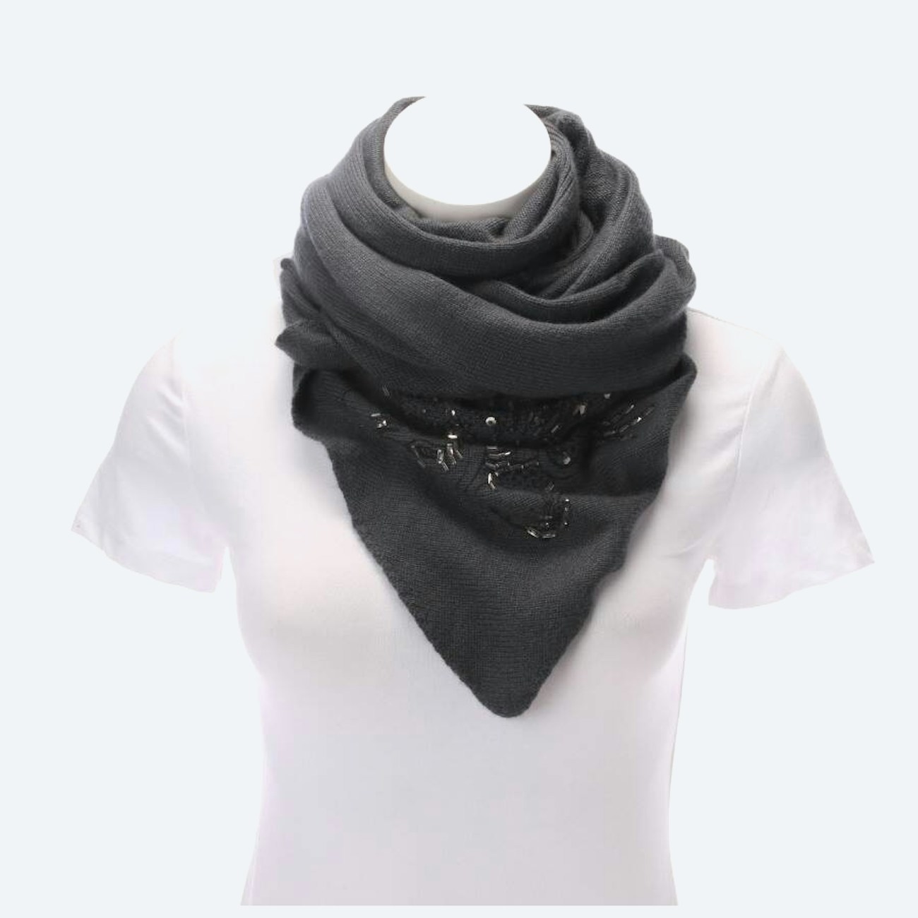 Image 1 of Cashmere Scarf Gray in color Gray | Vite EnVogue