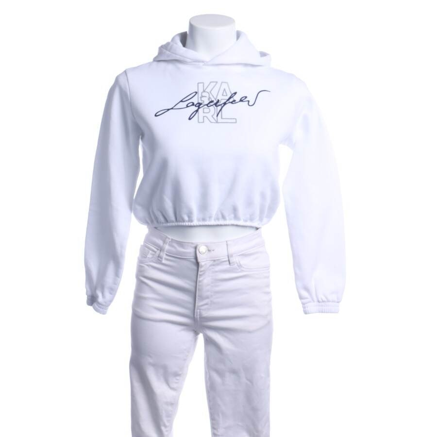 Image 1 of Hooded Sweatshirt XS White in color White | Vite EnVogue