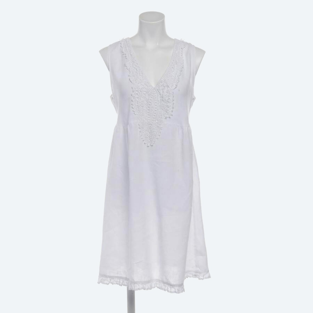 Image 1 of Linen Dress L White in color White | Vite EnVogue